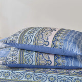 Blue Nordic Stripe Haven Comforter Quilted Doona Set