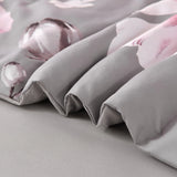 Grey Blush Peony Garden Comforter Quilted Doona Set