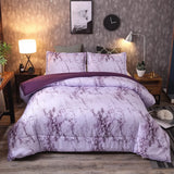 Purple Marble Whisper Comforter Quilted Doona Set