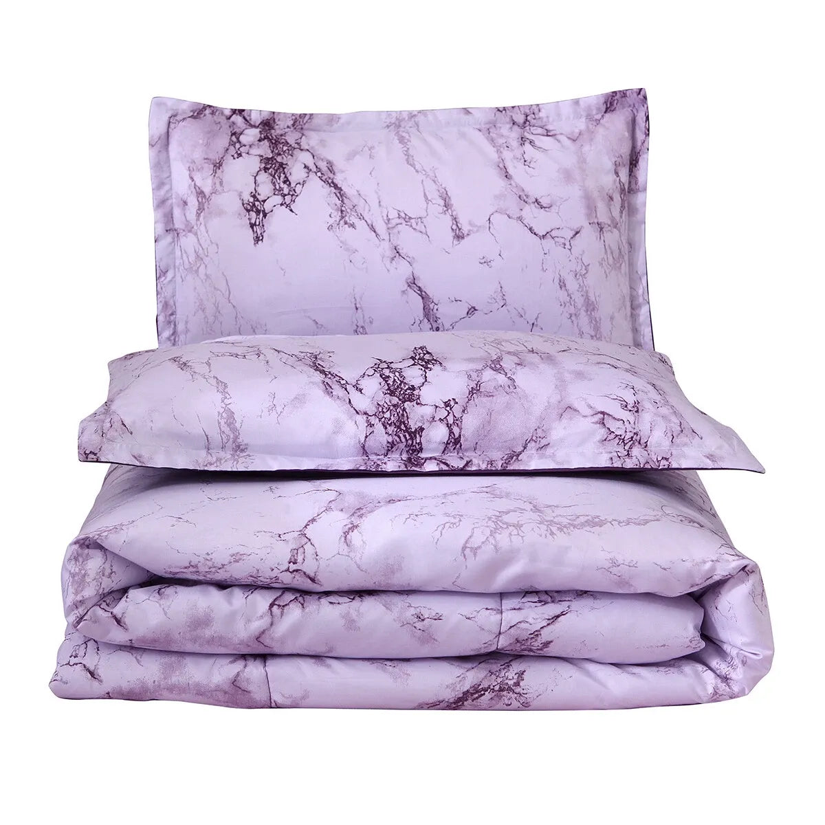 Purple Marble Whisper Comforter Quilted Doona Set