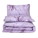 Purple Marble Whisper Comforter Quilted Doona Set