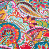 100% Cotton Coral Rainbow Paisley Coverlet Bedspread Set