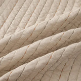 100% Cotton Embossed Taupe Linear Luxe Coverlet Bedspread Set