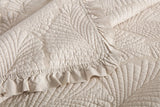 100% Cotton Embossed Ivory Haven Coverlet Bedspread Set