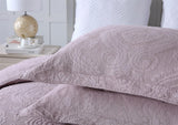 100% Cotton Embossed Lavender Bloom Haven Coverlet Bedspread Set