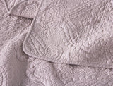 100% Cotton Embossed Lavender Bloom Haven Coverlet Bedspread Set
