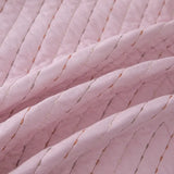 100% Cotton Embossed Pink Stripe Serenity Coverlet Bedspread Set