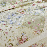 100% Cotton Ivory Cottage Rose Coverlet Bedspread Set