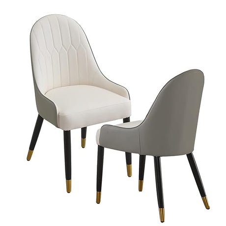2X Dining Chair Anti-scratch Leather Padded Seat Kitchen Chair