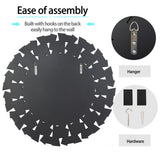 Silver Sunburst Round Wall Mirror