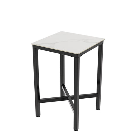 Tall Square Sintered Stone Bar Table