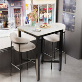 Tall Square Sintered Stone Bar Table