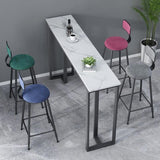 Modern Heavy Real Stone Console Table Hallway Entryway Table Metal Narrow Desk