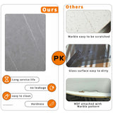 Set of 2 Grey Marble Round Nesting Tables