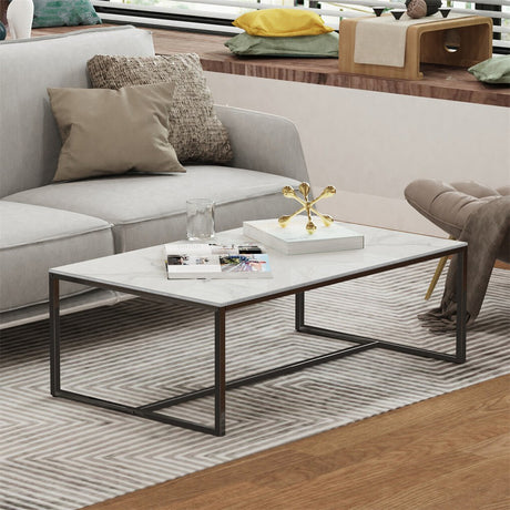 Elegant Heavy Duty Stone Coffee & Side Table