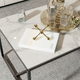 Elegant Heavy Duty Stone Coffee & Side Table