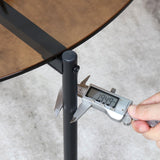 Modern Round Tempered Glass Coffee Tinted with Metal Frame