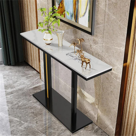 Heavy Duty Marble Entry Console Table Extra Large Sofa Table Accent Furniture