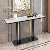 Heavy Duty Marble Entry Console Table Extra Large Sofa Table Accent Furniture