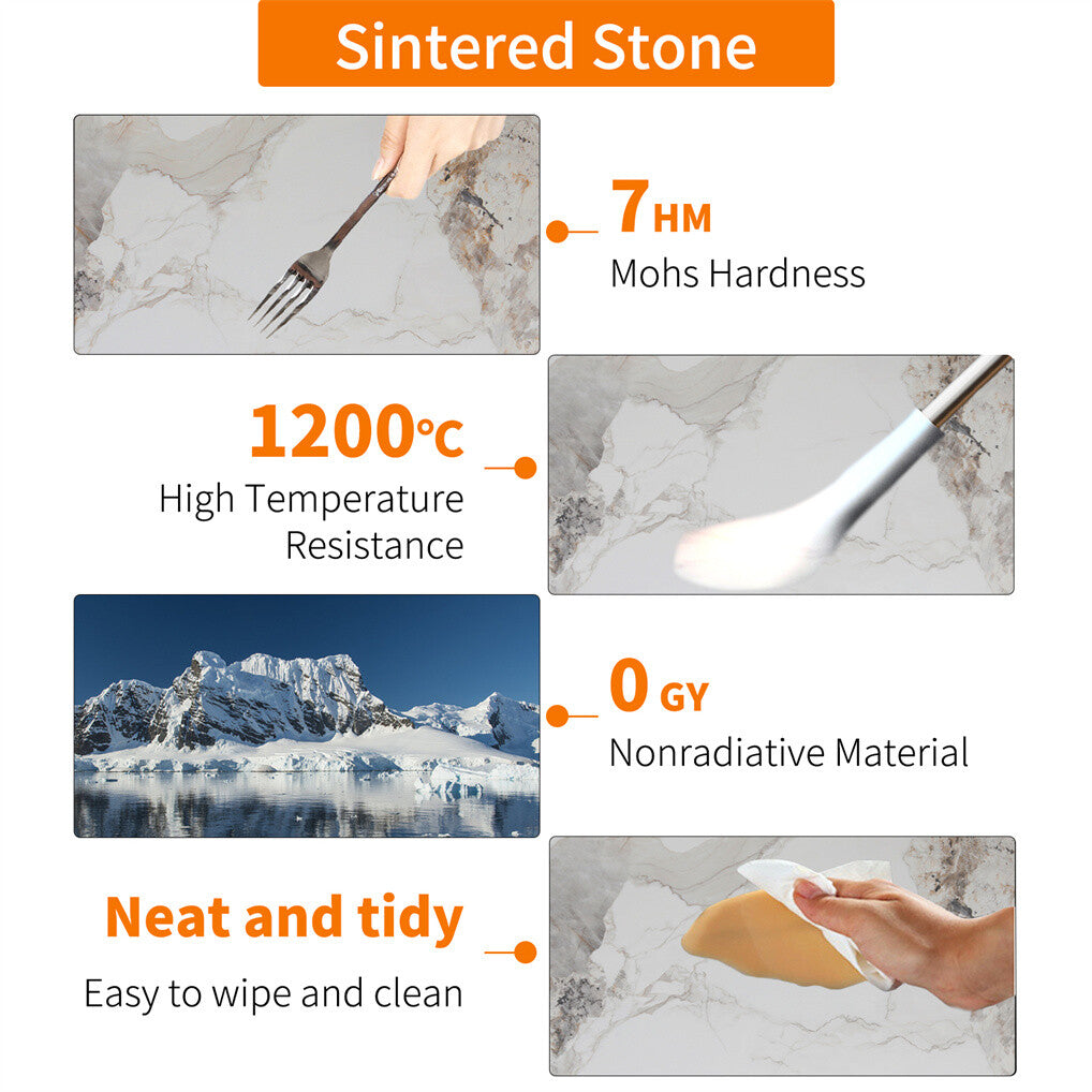 Noble and Elegant Sintered Stone Console Table Hallway Table with Strong Metal Frame