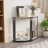Half Moon Console Table Marble Semi-Circle Entrance Hall Table