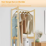 High Strength Bamboo Clothing Rack Closet Organizer Storage Cabinet & Shoe Shelf