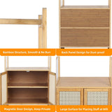 High Strength Bamboo Clothing Rack Closet Organizer Storage Cabinet & Shoe Shelf