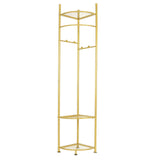 Fin Heavy Duty Clothes Stand Space-Saving Corner Coat Hat Shoes Rack Bedroom