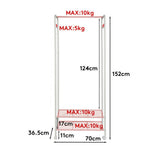 2Tier Rolling Free-Standing Clothing Garment Rack Closet Organizer Open Wardrobe