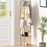 Versatile Strong Bamboo Clothes Hanger Rod Stand Scarf Hat Holder Storage Shelf