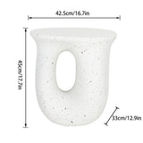 U-Shaped Terrazzo Concrete Outdoor Stool