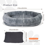 Xxxl Human-Sized Dog Bed Washable Orthopedic Pet Bed Bean Bag With Soft Blanket