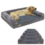 Medium Orthopedic Dog Bed with Bolster Comfort Mattress
