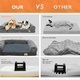 Medium Orthopedic Dog Bed with Bolster Comfort Mattress