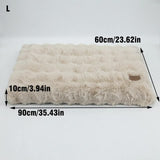Plush Pet Bed with Non Slip Base and Removable Cover