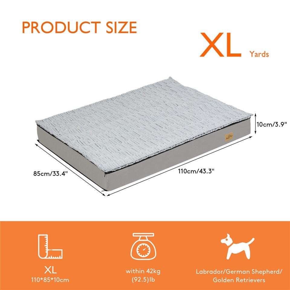 Soft Washable Dog Bed with Anti-Slip Crate Mat