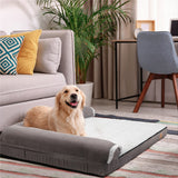 Jumbo Orthopedic Dog Bed Sofa Lounge - Raised High Bolster Pet Bed with Washable Cover Size XL
