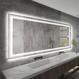 1.83M Oversize Dual Light Bathroom Mirror Super Anti-Fog Makeup Dressing Mirror