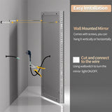 1.83M Oversize Dual Light Bathroom Mirror Super Anti-Fog Makeup Dressing Mirror