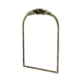 Elegant Rose - Designed Baroque Brass Arched Mirror Size Large