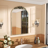 Elegant Rose - Designed Baroque Brass Arched Mirror Size Large