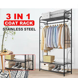 Extra Large Metal Clothes Rail Storage Dress Hanging Garment Rack Portable Stand