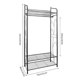 Extra Large Metal Clothes Rail Storage Dress Hanging Garment Rack Portable Stand