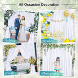 Large 3×3 m White Wedding Backdrop Curtains for Baby Shower and Birthday Decor