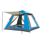 Silver glue Waterproof Camping tent with Awning - Size: 270x270x185cm, charming and sturdy for outdoor excursions (Blue)