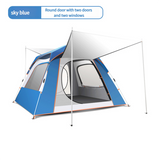 Sky blue Four-sided tent with Sunshade Awning -  Large size (240x240x155cm), High-Strength UV Protection and Multi-Coating Waterproof for outdoor excursions