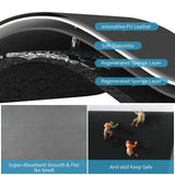 Silver Waterproof Quick-Dry Kitchen Mat - Non-Slip Rubber Base, Absorbent Technology Fabric, 4mm Thick