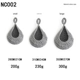 Grey 3-Piece Wall-Mounted Cotton Rope Storage Baskets – Large, Medium, and Small Hand-Woven Fruit/Vegetable/Storage Nets (Large weight 300g, Medium weight 230g, Small weight 200g)