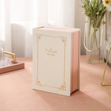 Beige Creative PU Jewelry Storage Book - Magnetic Closure Organizer for Earrings, Rings, and Necklaces(The Jewelry is a prop for the photo shoot and is not included)