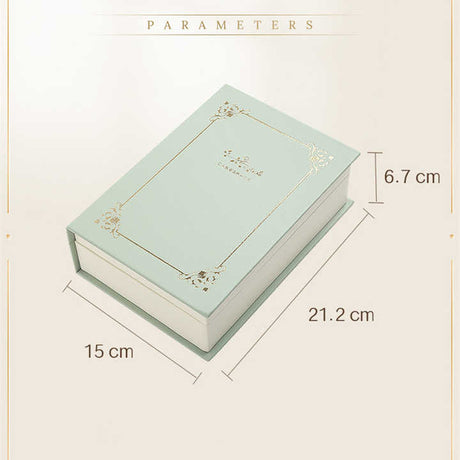 Beige Creative PU Jewelry Storage Book - Magnetic Closure Organizer for Earrings, Rings, and Necklaces(The Jewelry is a prop for the photo shoot and is not included)